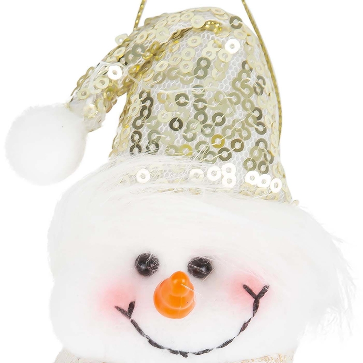 Adorno Navideño JOY Colgante Hombre de Nieve Bufanda Tejida 12.5 cm Adorno Navideño JOY Colgante Hombre de Nieve Bufanda Tejida 12.5 cm