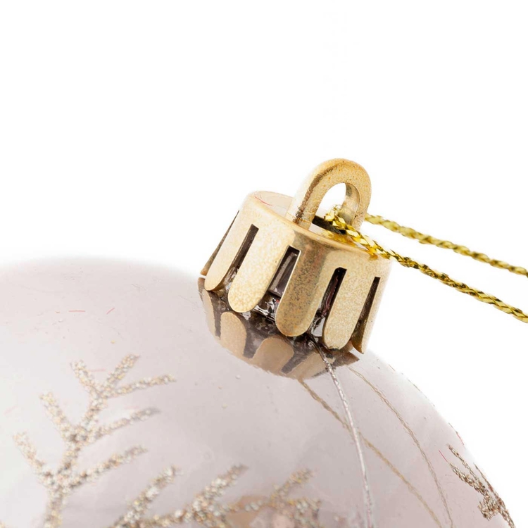 Bola de Navidad JOY Copo Rosado Claro 8 cm Bola de Navidad JOY Copo Rosado Claro 8 cm