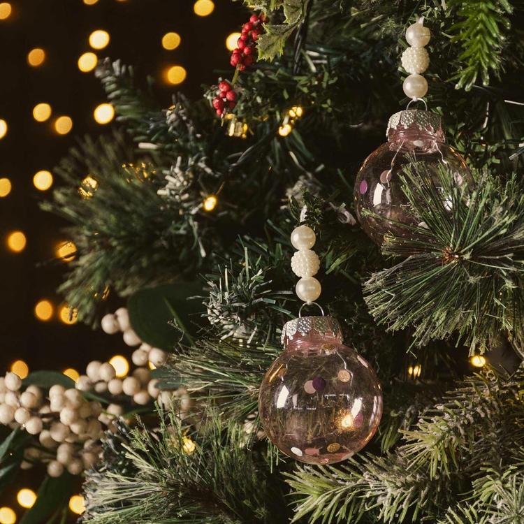 Bola de Navidad JOY Rosa Wooden 6 cm Bola de Navidad JOY Rosa Wooden 6 cm