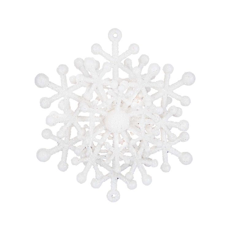 Adorno Navideño Colgante JOY Copo de Nieve Blanco 10 cm Adorno Navideño Colgante JOY Copo de Nieve Blanco 10 cm