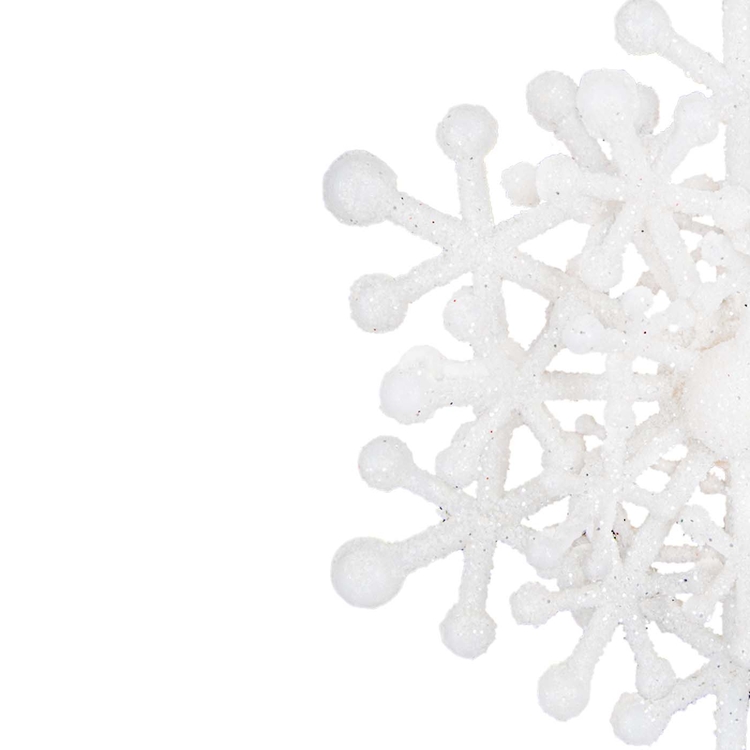 Adorno Navideño Colgante JOY Copo de Nieve Blanco 10 cm Adorno Navideño Colgante JOY Copo de Nieve Blanco 10 cm