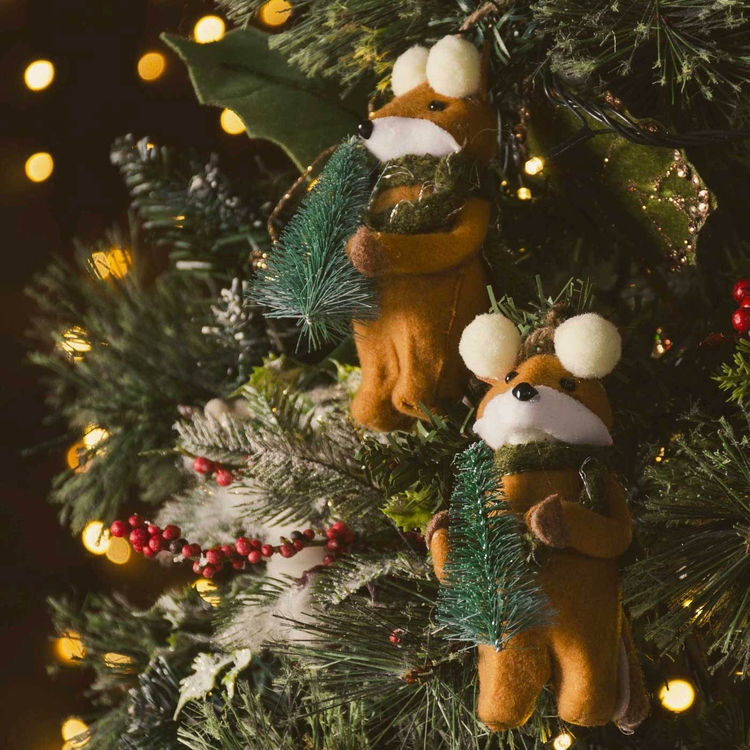 Adorno Navideño Colgante JOY Zorro con Árbol Adorno Navideño Colgante JOY Zorro con Árbol