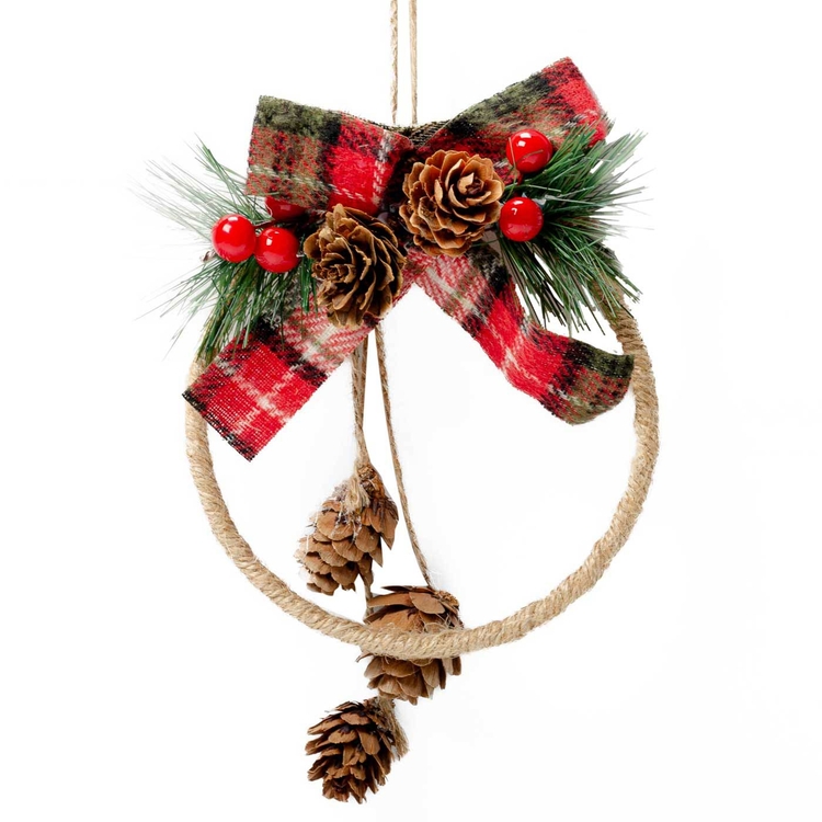 Adorno Navideño Colgante JOY Corona Cascabel 12 cm Adorno Navideño Colgante JOY Corona Cascabel 12 cm