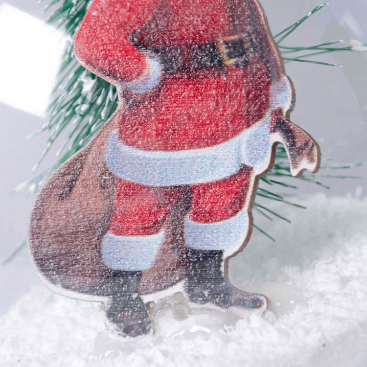 Bola de Navidad JOY Transparente Santa Claus 8 cm Bola de Navidad JOY Transparente Santa Claus 8 cm