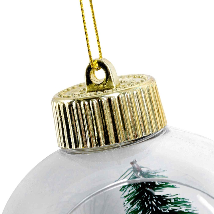 Bola de Navidad JOY Transparente Hombre de Nieve/Arbol 9 cm Bola de Navidad JOY Transparente Hombre de Nieve/Arbol 9 cm