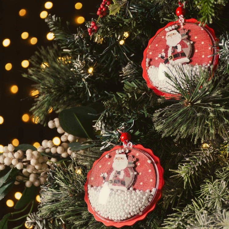 Adorno Navideño Colgante JOY Papá Noel en Nieve Adorno Navideño Colgante JOY Papá Noel en Nieve