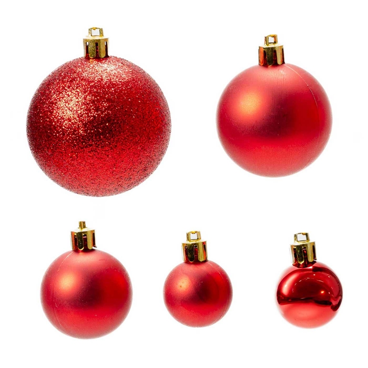Bola de Navidad JOY Set Rojo 6 cm Bola de Navidad JOY Set Rojo 6 cm