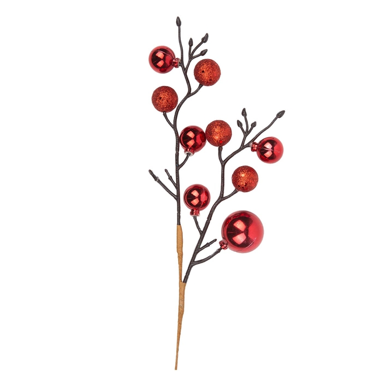 Adorno Navideño Rama JOY con Esferas y Berry 33 cm Adorno Navideño Rama JOY con Esferas y Berry 33 cm