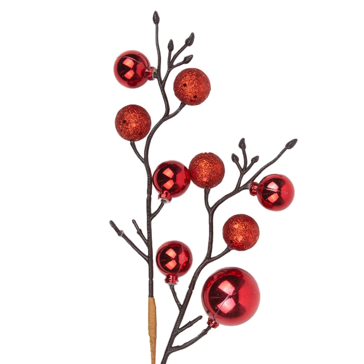 Adorno Navideño Rama JOY con Esferas y Berry 33 cm Adorno Navideño Rama JOY con Esferas y Berry 33 cm