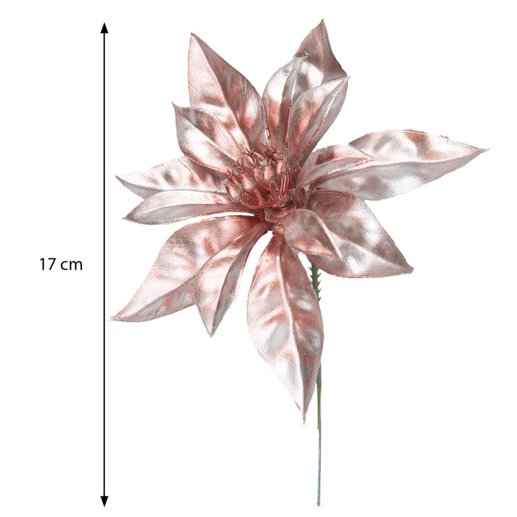 Adorno Navideño Rama Flor JOY Morada Tornasolada 17 cm Adorno Navideño Rama Flor JOY Morada Tornasolada 17 cm