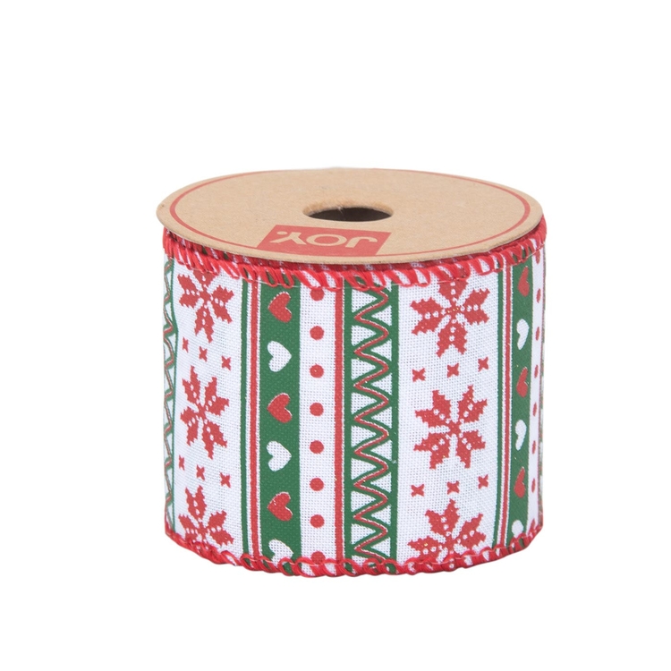 Cinta Navideña JOY Copos de Nieve Navidad Mix 6.3 cm Cinta Navideña JOY Copos de Nieve Navidad Mix 6.3 cm