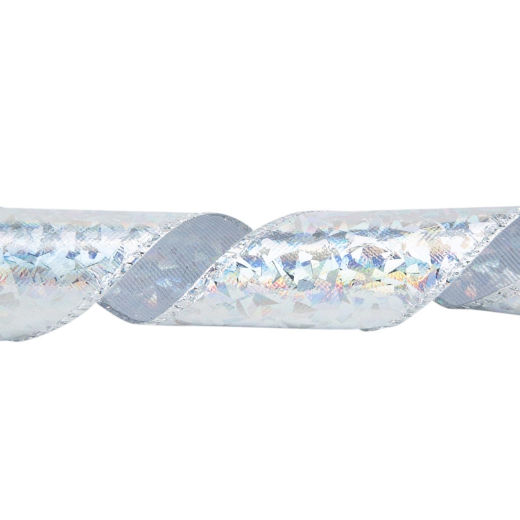 Cinta Navideña JOY Plateada Tornasolada 6.3 cm Cinta Navideña JOY Plateada Tornasolada 6.3 cm