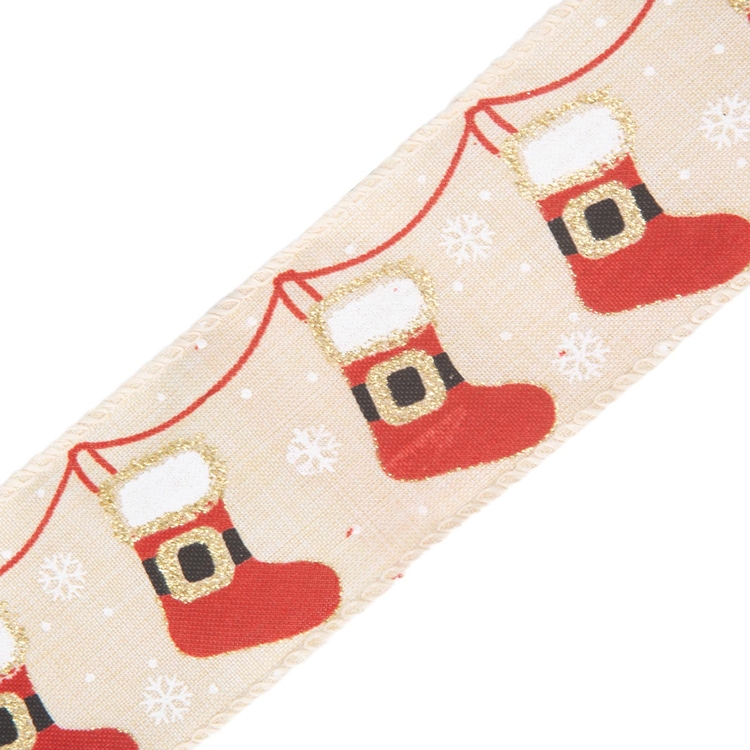 Cinta Navideña JOY Botas Santa 6.3 cm Cinta Navideña JOY Botas Santa 6.3 cm