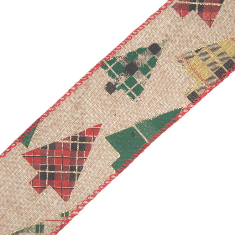 Cinta Navideña JOY Árboles Navideños 6.3 cm Cinta Navideña JOY Árboles Navideños 6.3 cm