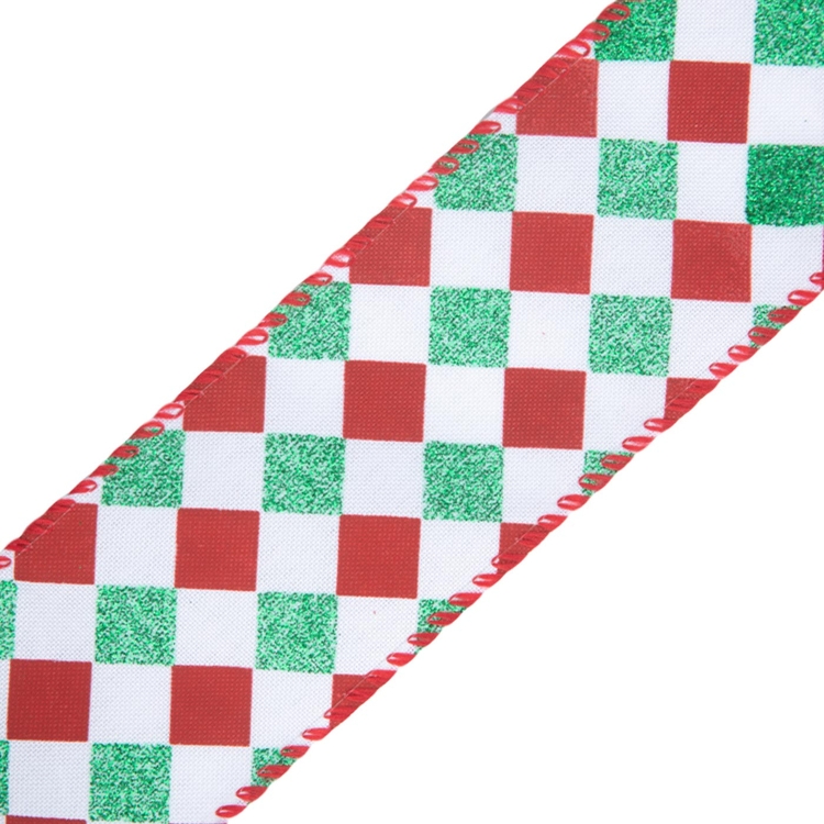 Cinta Navideña JOY Rombos Rojo/Verde/Blanco 6.3 cm Cinta Navideña JOY Rombos Rojo/Verde/Blanco 6.3 cm