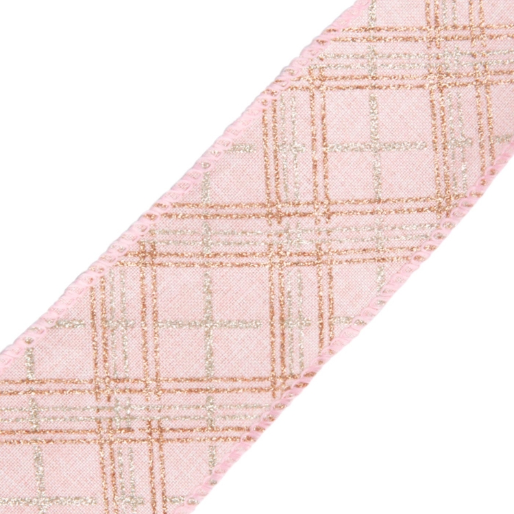 Cinta Navideña JOY Cuadros Rosados 6.3 cm Cinta Navideña JOY Cuadros Rosados 6.3 cm