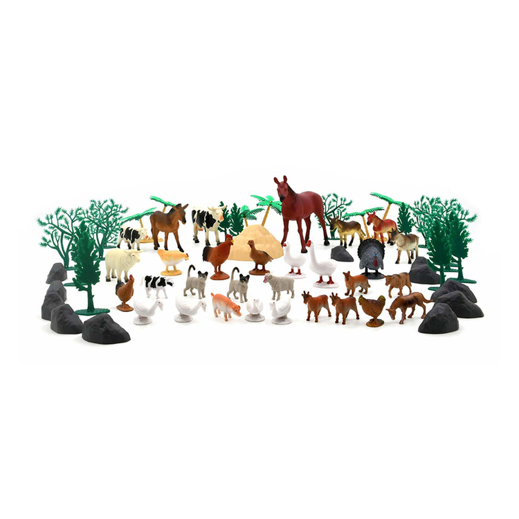 Set de Juguete Balde Animales Granja 60 Piezas MUNDO ANIMAL Set de Juguete Balde Animales Granja 60 Piezas MUNDO ANIMAL