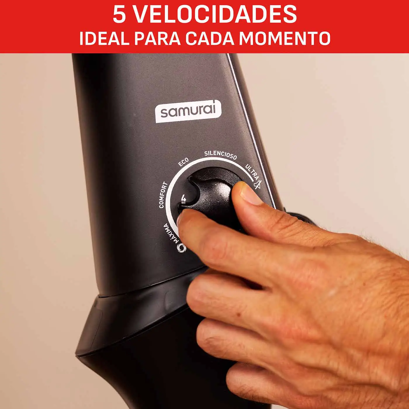 Ventilador SAMURAI Ultra Silence Force 5 Vel 2 en 1 Negro Ventilador SAMURAI Ultra Silence Force 5 Vel 2 en 1 Negro