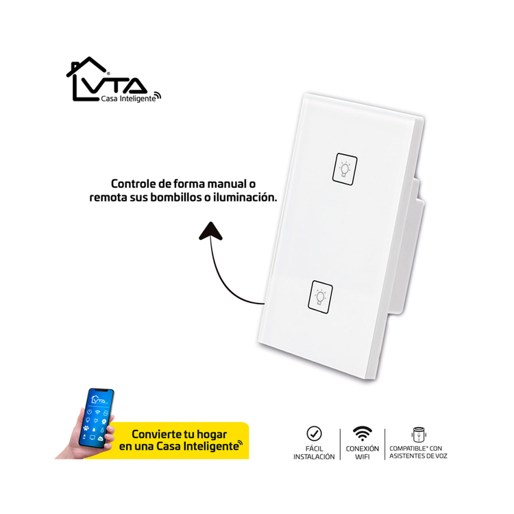 INTERRUPTOR DOBLE WIFI - SLED COLOMBIA