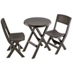 Mesa Redonda + 2 sillas RIMAX Plegable Wengue - 