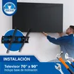 Instalación de TV 70" a 90" incluye Base de Inclinación - 