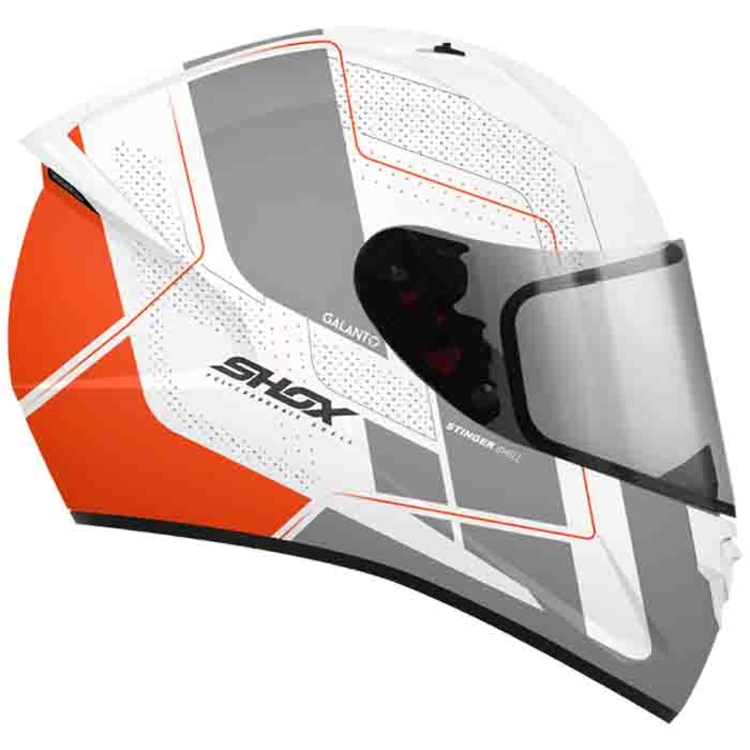 Estándar Melancolía presentación Casco Moto SHOX Talla XL STINGER Galant Blanco Naranja | Alkosto