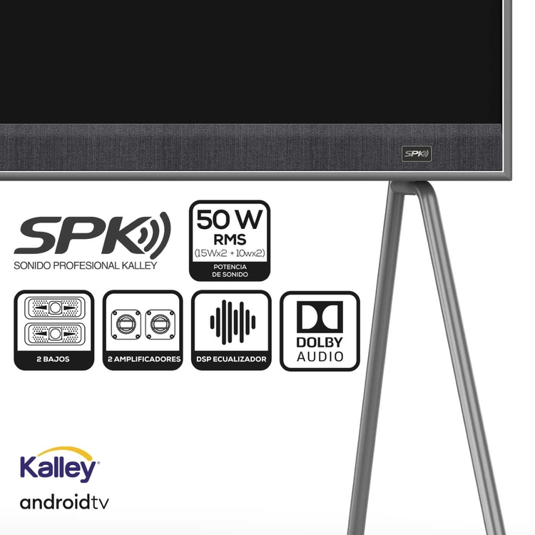 TV KALLEY 86" Pulgadas 218 cm ATV864K 4K-UHD LED Smart TV Android