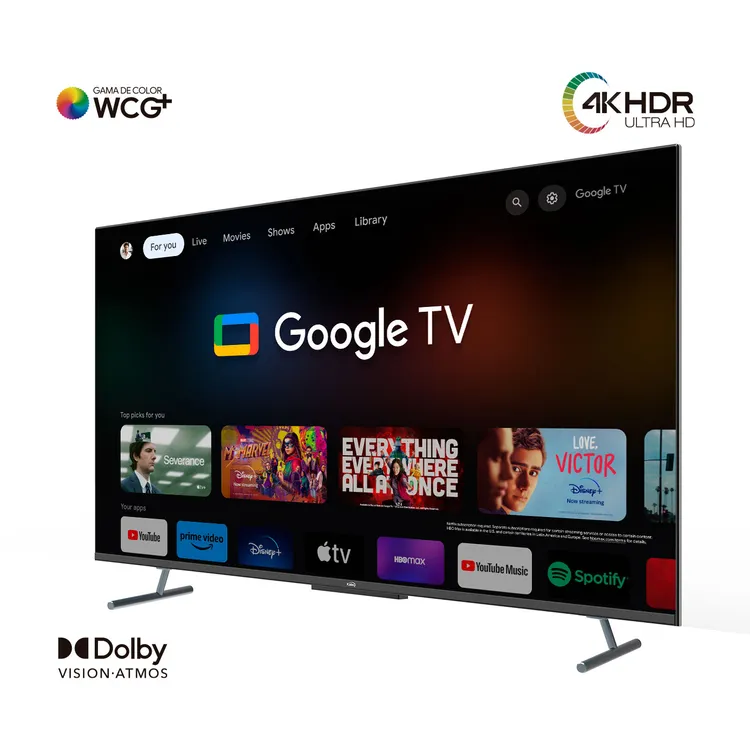 TV KALLEY 50" Pulgadas 127 cm K-GTV50UHDQV 4K-UHD QLED Smart TV Google