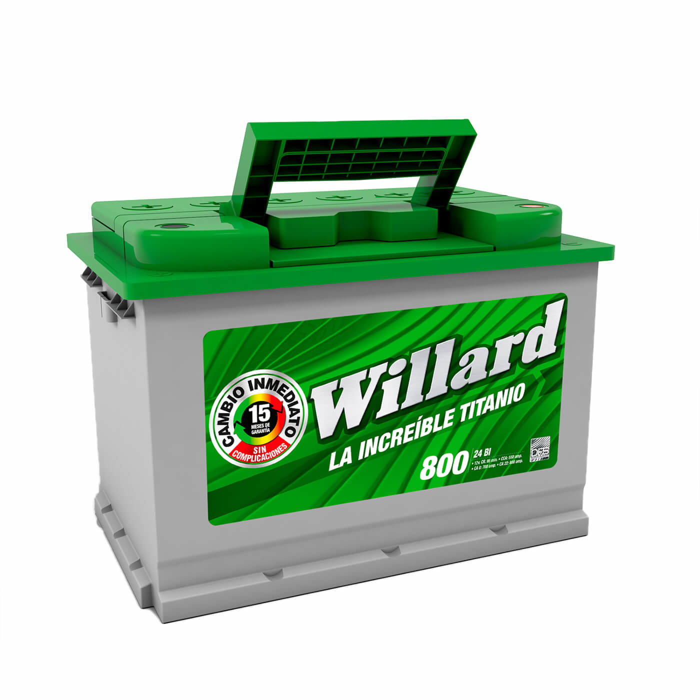 Batería Carro WILLARD Titanio 24BI-800T
