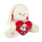 Perro de peluche blanco Corazón Rosa