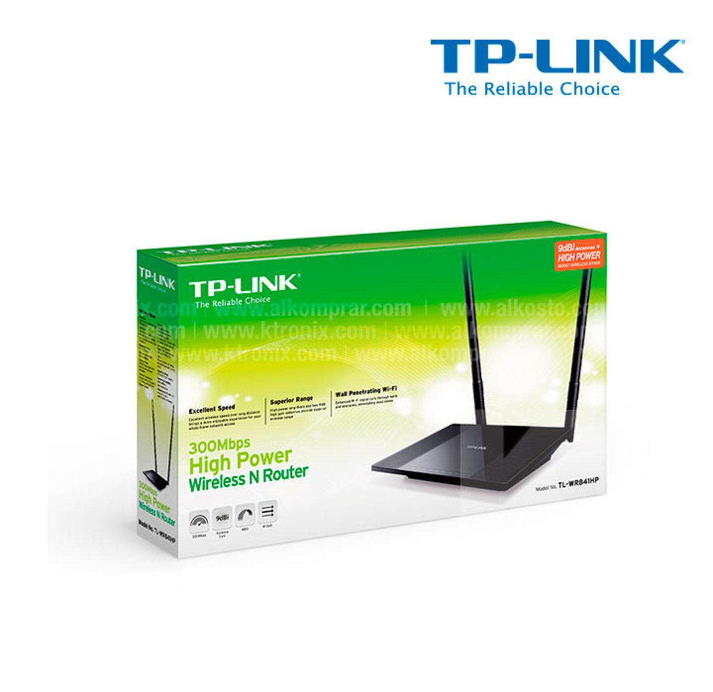 Router TP-LINK Inalámbrico 2 Antenas Rompe Muros 300Mbp