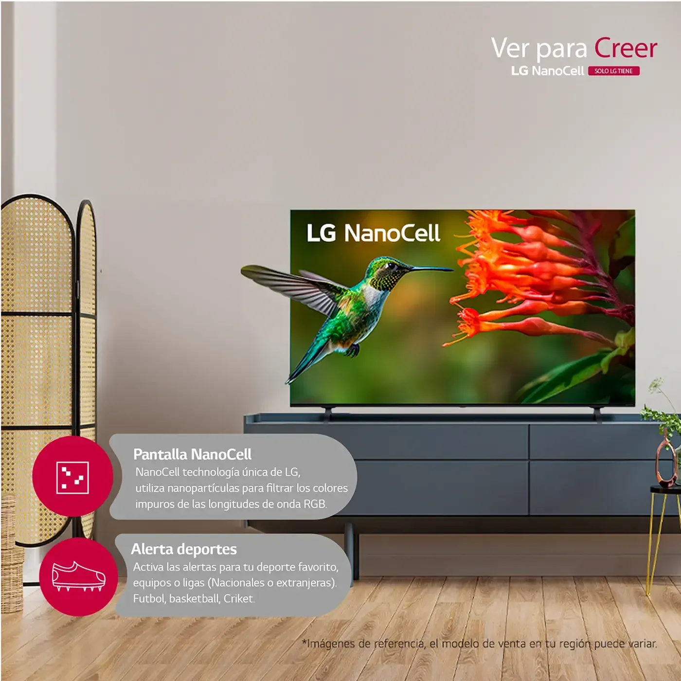 TV LG 50" Pulgadas 126 cm 50NANO77SRA 4K-UHD NanoCell Smart TV