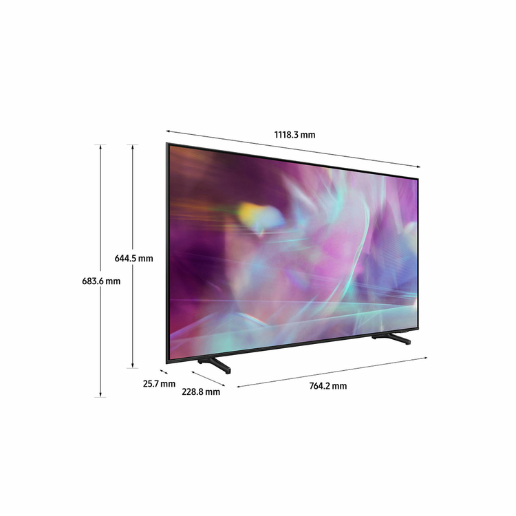 tv samsung 50" pulgadas 127 cm 50q60aa 4k-uhd qled plano smart tv